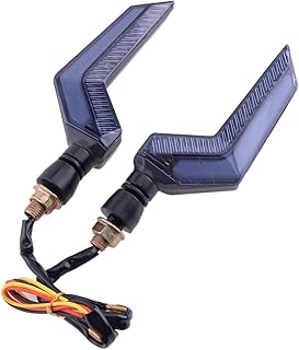 12V 2 para Uds motocicleta intermitente LED para luces de señal ámbar azul DRL lámpara indicadora M10 3 cables