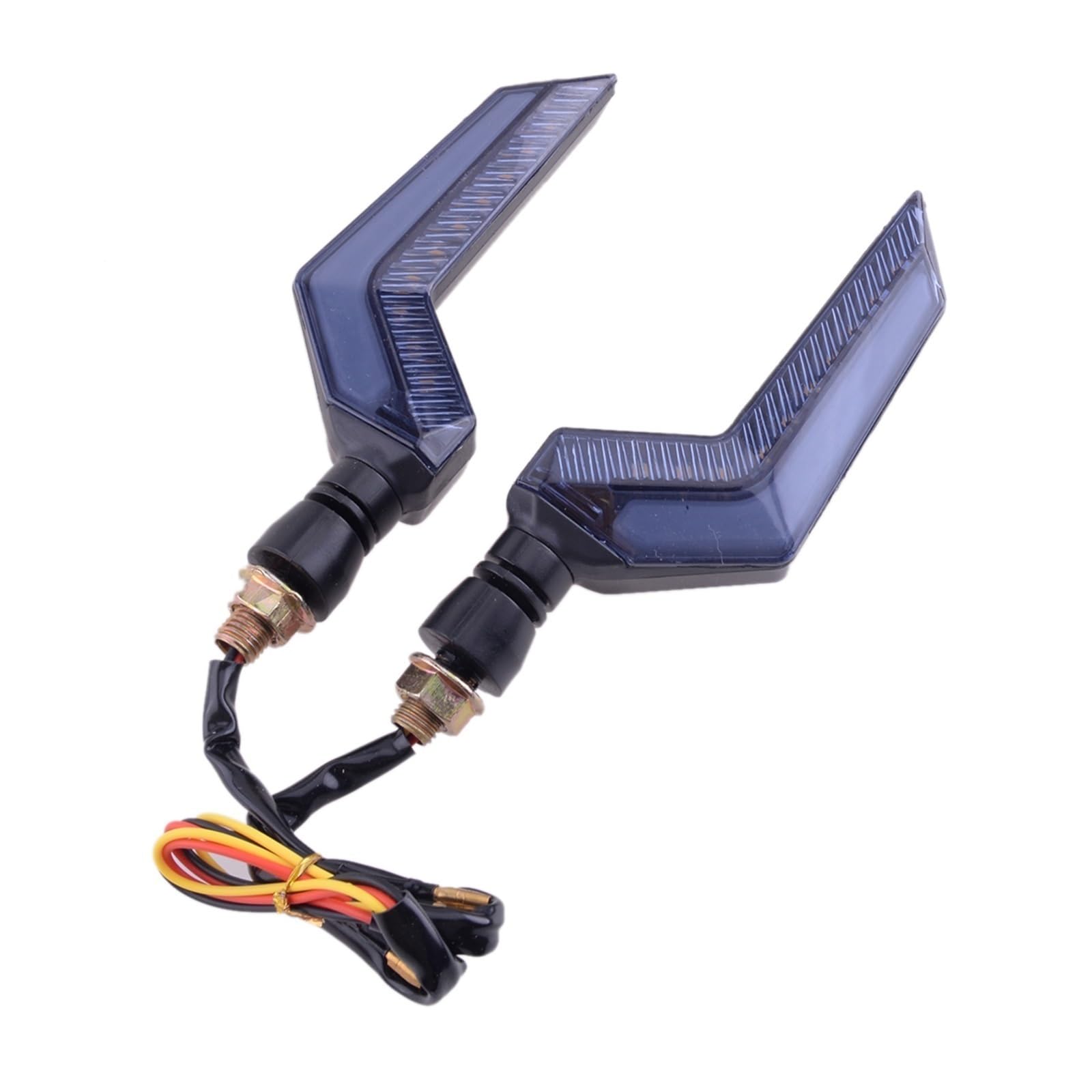 Luces intermitentes para motocicletas 12V 2 para Uds motocicleta intermitente LED para luces de señal ámbar azul DRL lámpara indicadora M10 3 cables