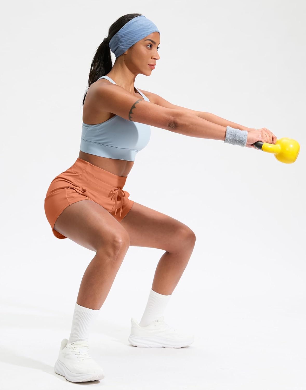 Soothfeel Women's Athletic Running Shorts with Pockets 3.5" Quick Dry High Waisted Workout Active Gym Shorts for Women - Image 6