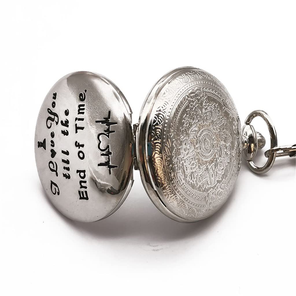 Reloj de Bolsillo de Cuarzo con Letras Vintage, Reloj de Regalo for Mujer y Hombre, el Mejor Reloj de Bolsillo de Regalo Unisex