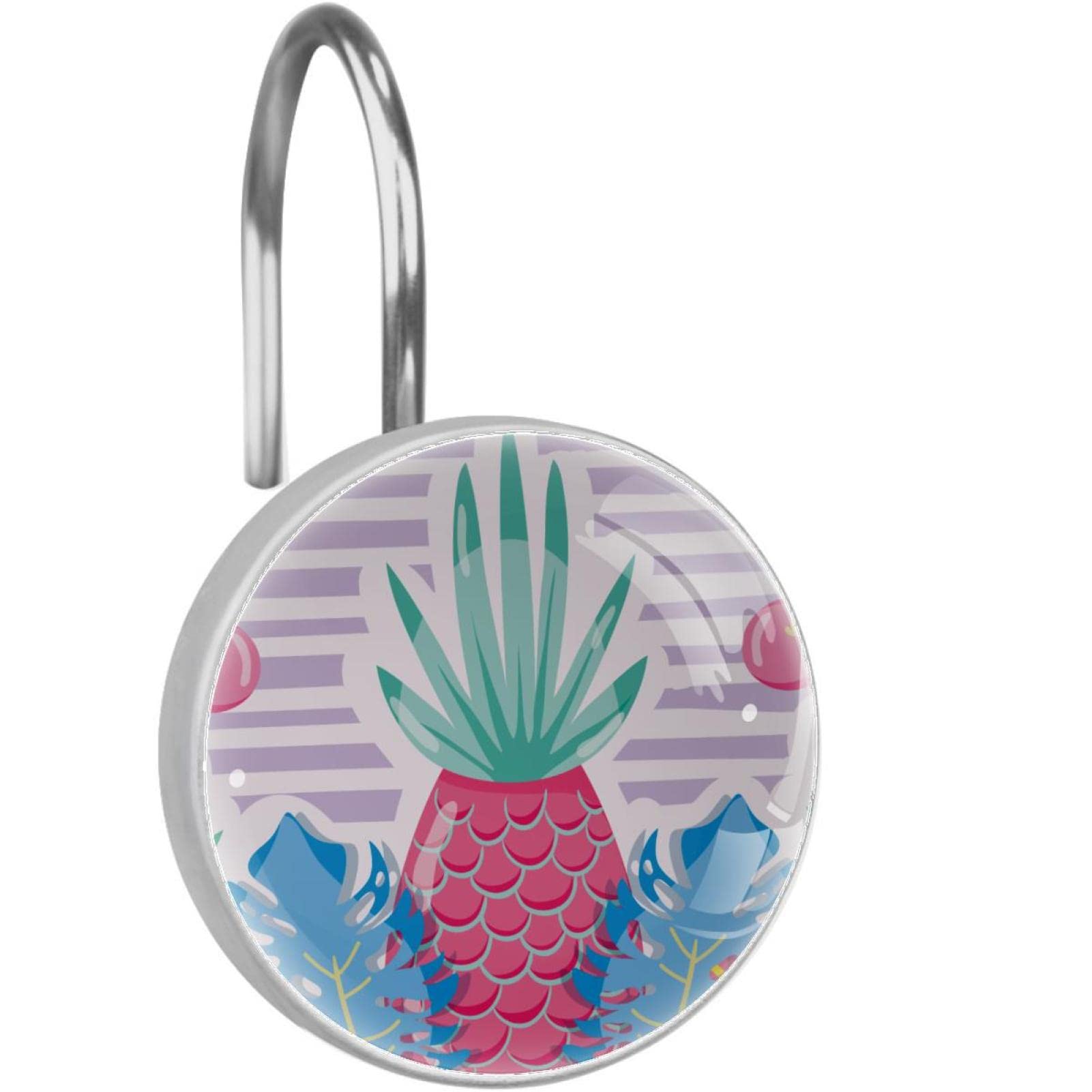Crochets de douche ananas et cerise pour égayer votre salle de bain d'été