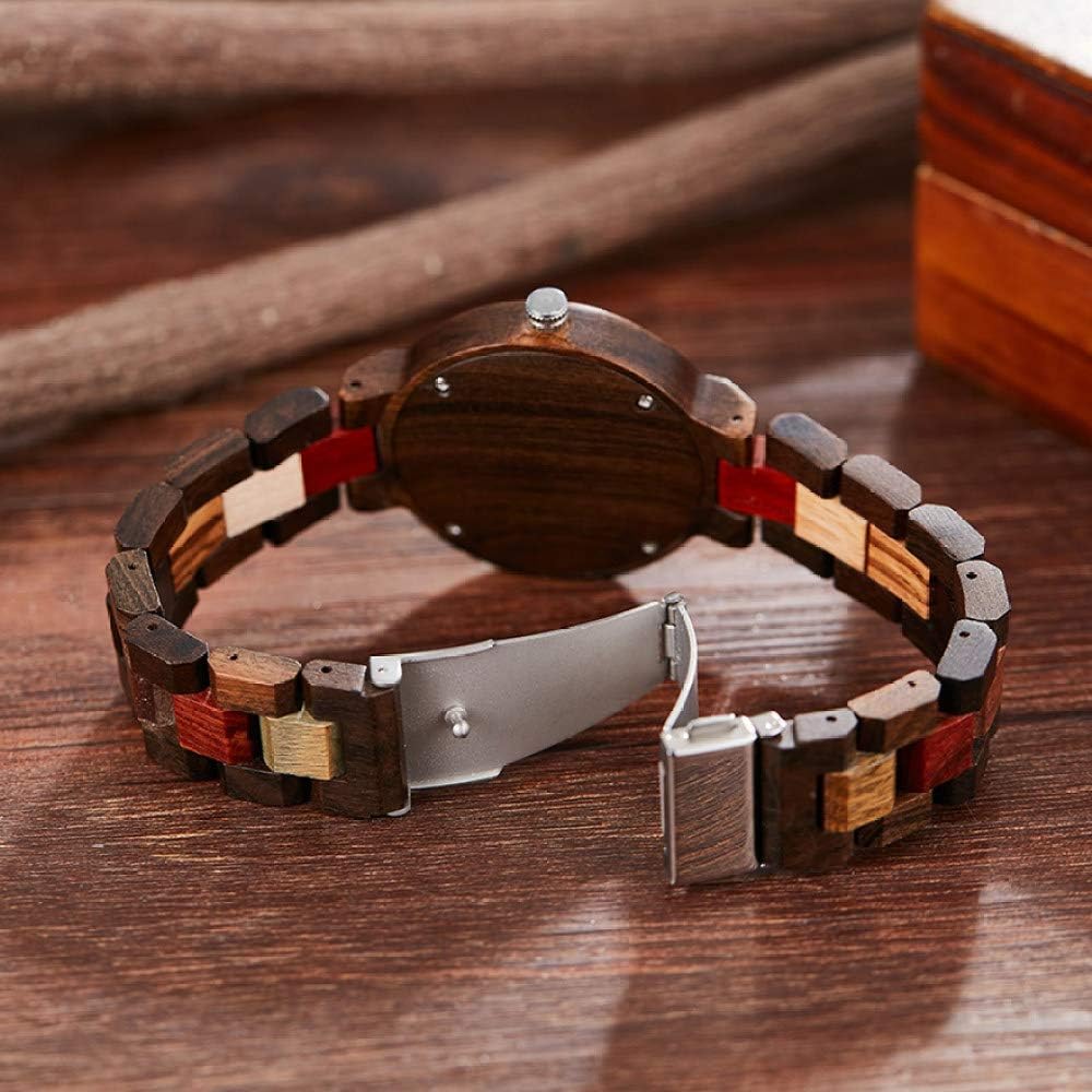 PLUIEX Orologio in Legno Orologio in Legno colorato per Donna Orologio da Polso con Cinturino in Legno Rosso al Quarzo Cinturino in Legno Marrone Orologio da Donna con Cinturino da Donna PLUIEX Orologio in Legno Orologio in Legno colorato per Donna Orologio da Polso con Cinturino in Legno Rosso al Quarzo Cinturino in Legno Marrone Orologio da Donna con Cinturino da Donna