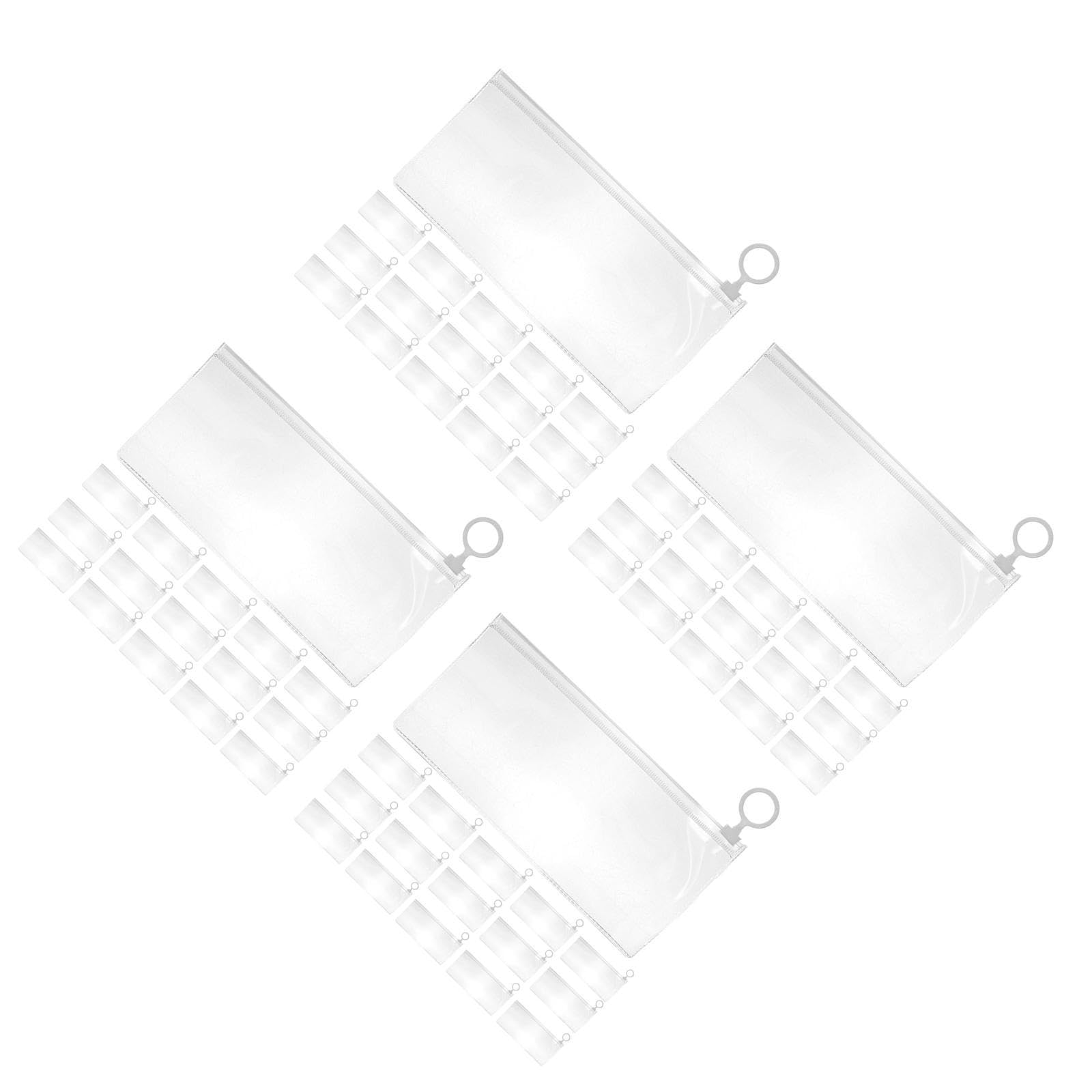 4 Sätze Transparente Schreibwarentasche Stiftezubehör Aktentasche Dokument Schreibwarenfächer Für Durchsichtige Reise Make Up Tasche Durchsichtige 30 Stück * 4