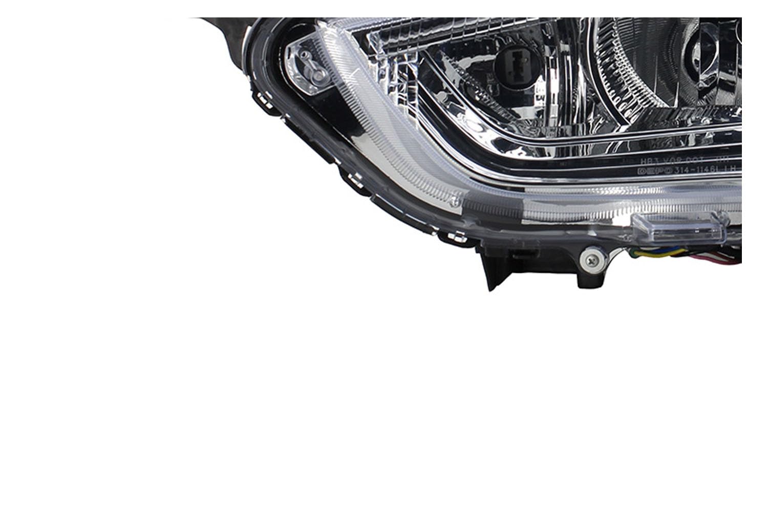 Johns, Faro alogeno anteriore adatto per Mitsubishi Asx GA 10-16 HHB3 sinistro conducente + fendinebbia + lampadina