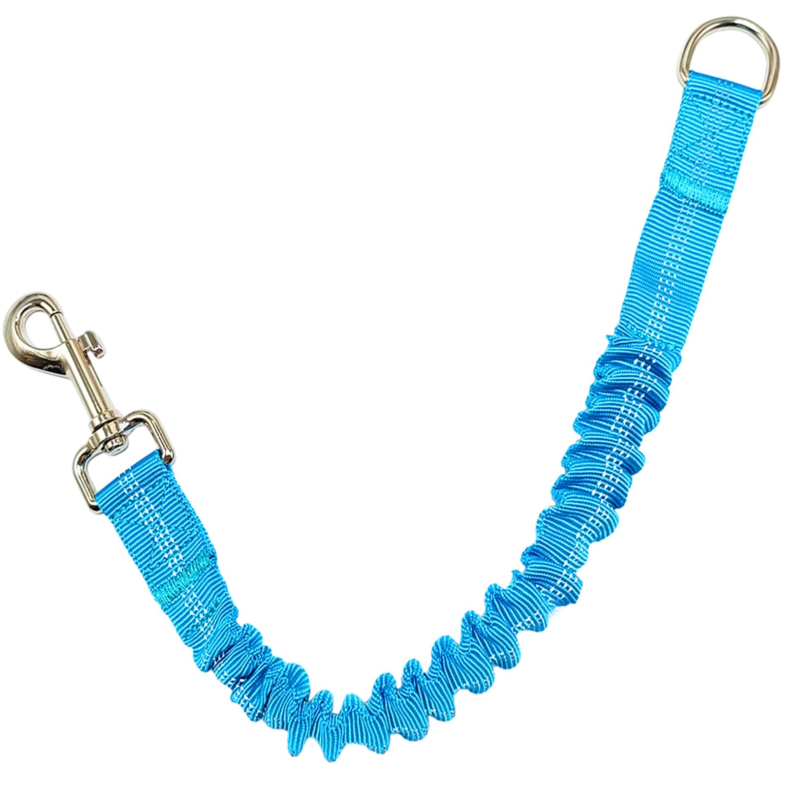 SEPXUFORE Short Dog Leash Extender 18 Inch Bungee Shock Absorbing Nylon Multifunctional Dog Leash for Medium Large Dogs Walking Training Running (Blue)