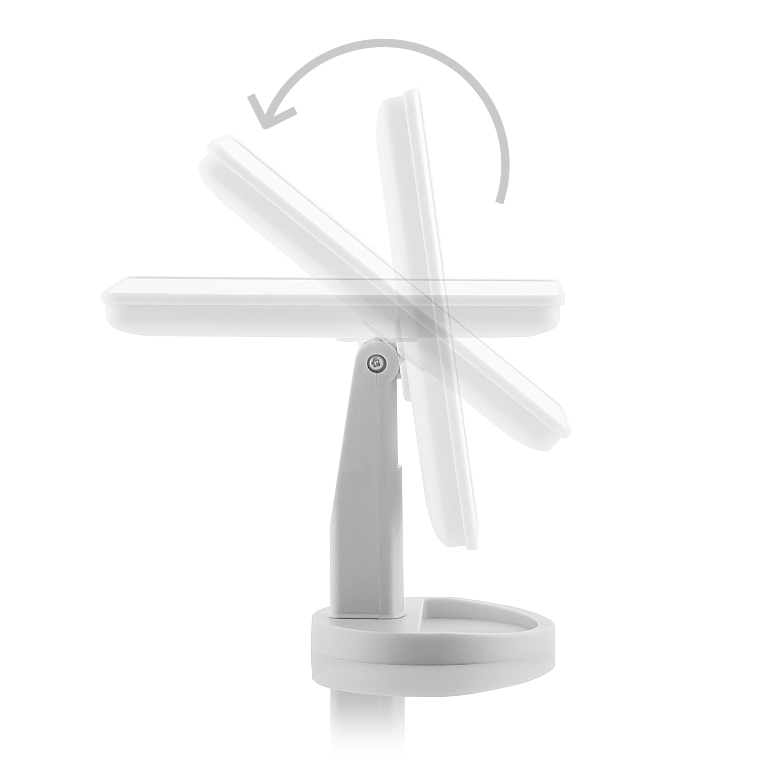 InnovaGoods® Specchio da tavolo con luci LED tattili Perflex, illumina il tuo viso e valorizza il tuo trucco, con funzione di specchio LED, touch e design elegante, ideale per il bagno e la toeletta.