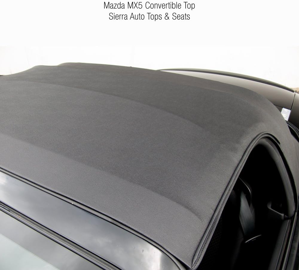 Sierra Auto Tops & Seats Convertible for 2006-2015 Mazda Miata MX5 - Black, Cabrio Vinyl - Convertible Replacement with Heated Glass Window - Complete - No Rain Rail