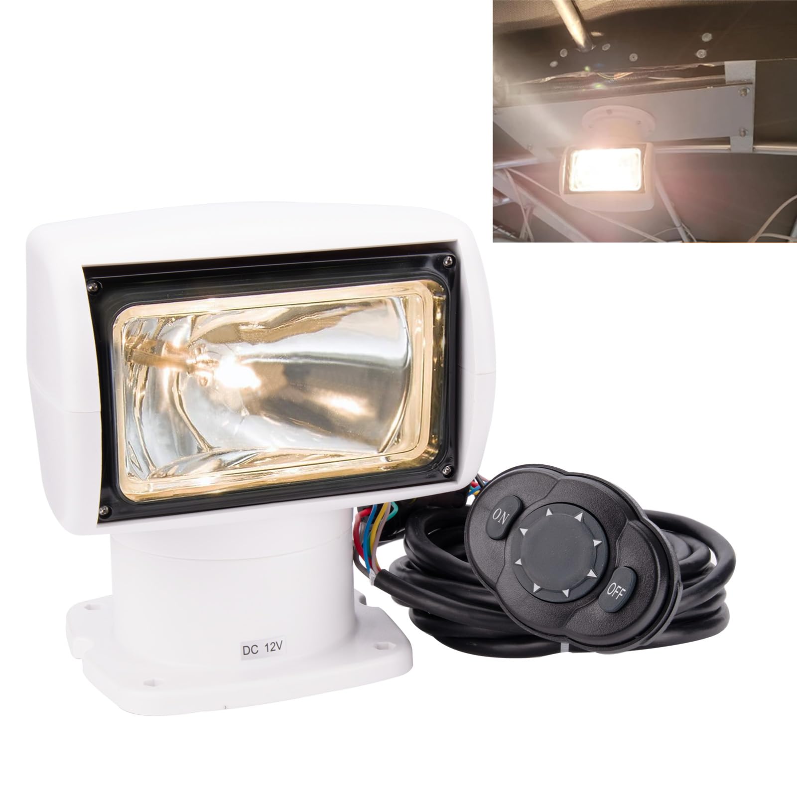 Amazon.co.jp: NEWMAIX 12V 100W 2500LM 360°回転リモコン