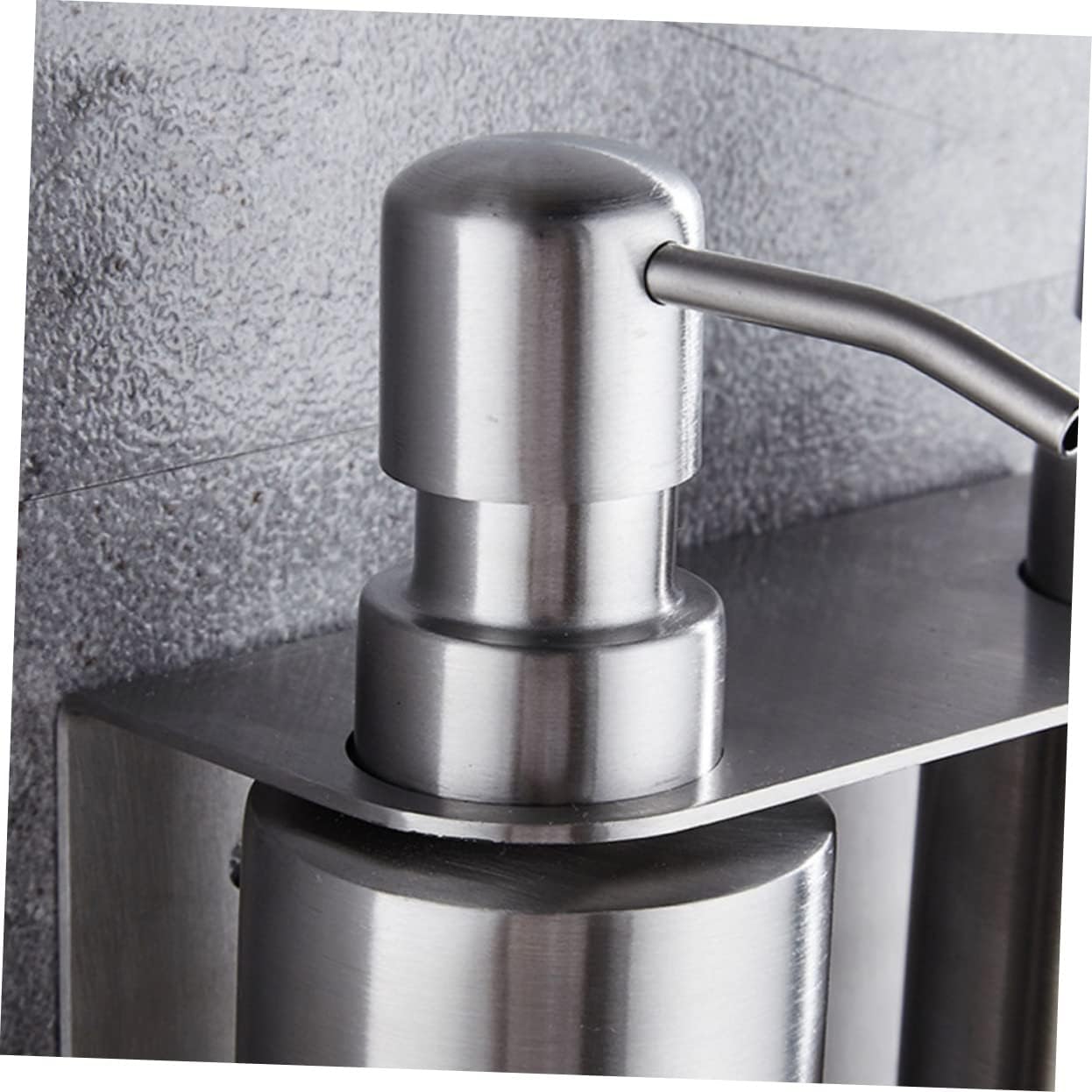 Stainless Steel Push Soap Dispenser Wall-Mounted Liquid Soap Pump for Home Hotel Refillable Shampoo Lotion Dispenser