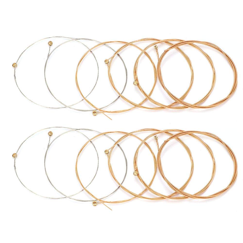 Corde de guitare, 12 pièces de rechange de cordes de guitare pour guitare folk acoustique