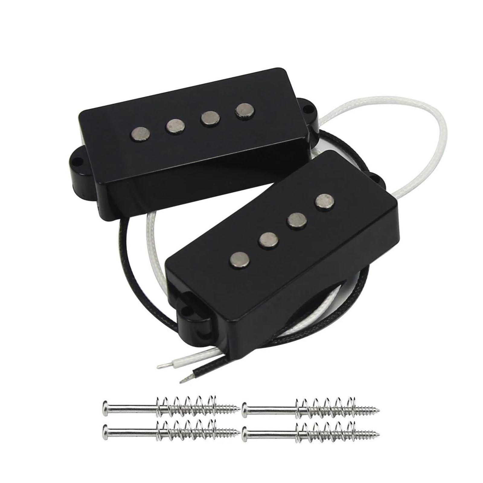 Repuestos Para Pastillas De Guitarra Pastilla Humbucker Para Bajo Alnico 5 PB | Bajo 4 Cuerdas Alnico V Negro para Repuesto de Piezas PB