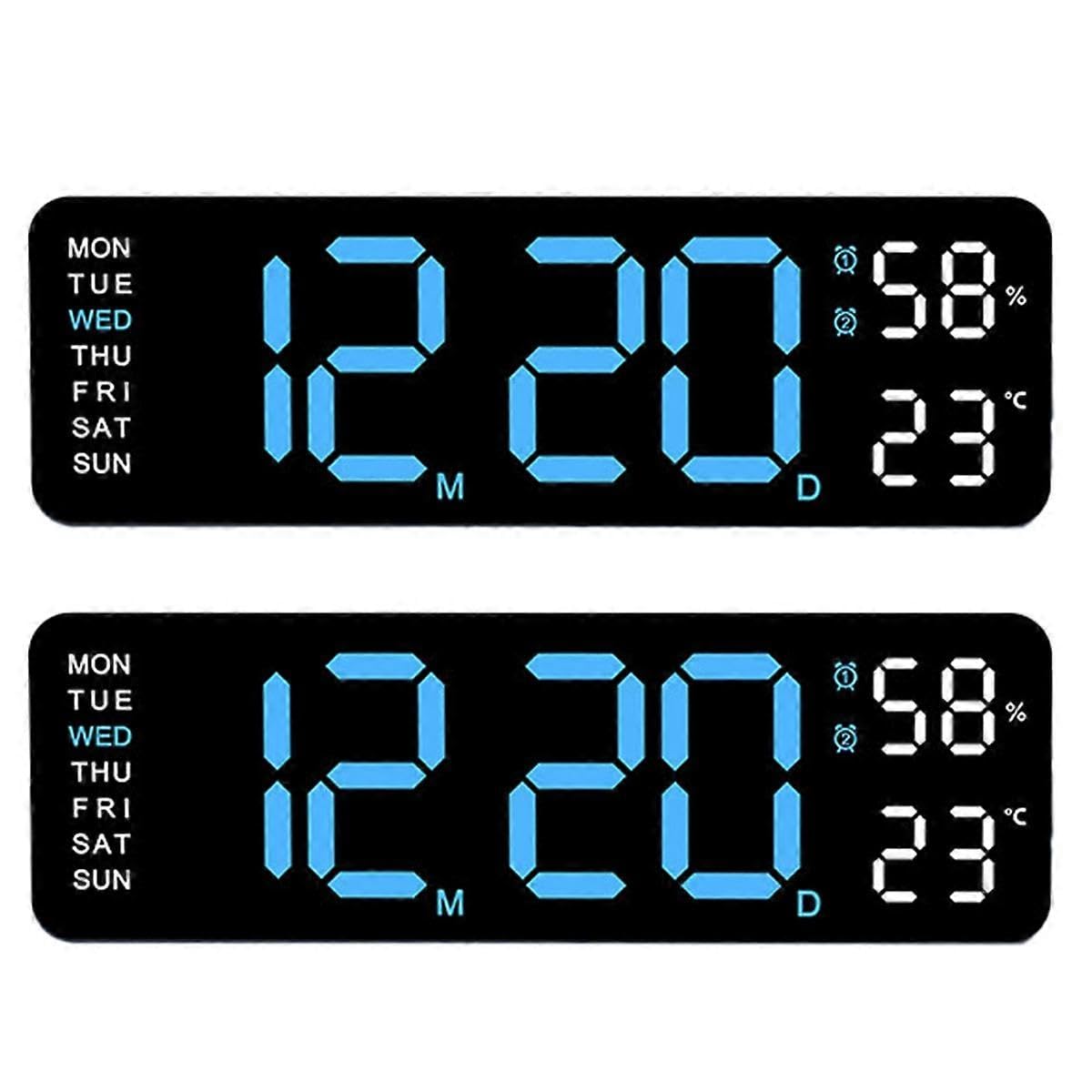 JOYHAPPST Electronic Clock Simple Multifunctional Clock Rectangular Large Font Alarm Clock Can Be Hung or Stood Clock B
