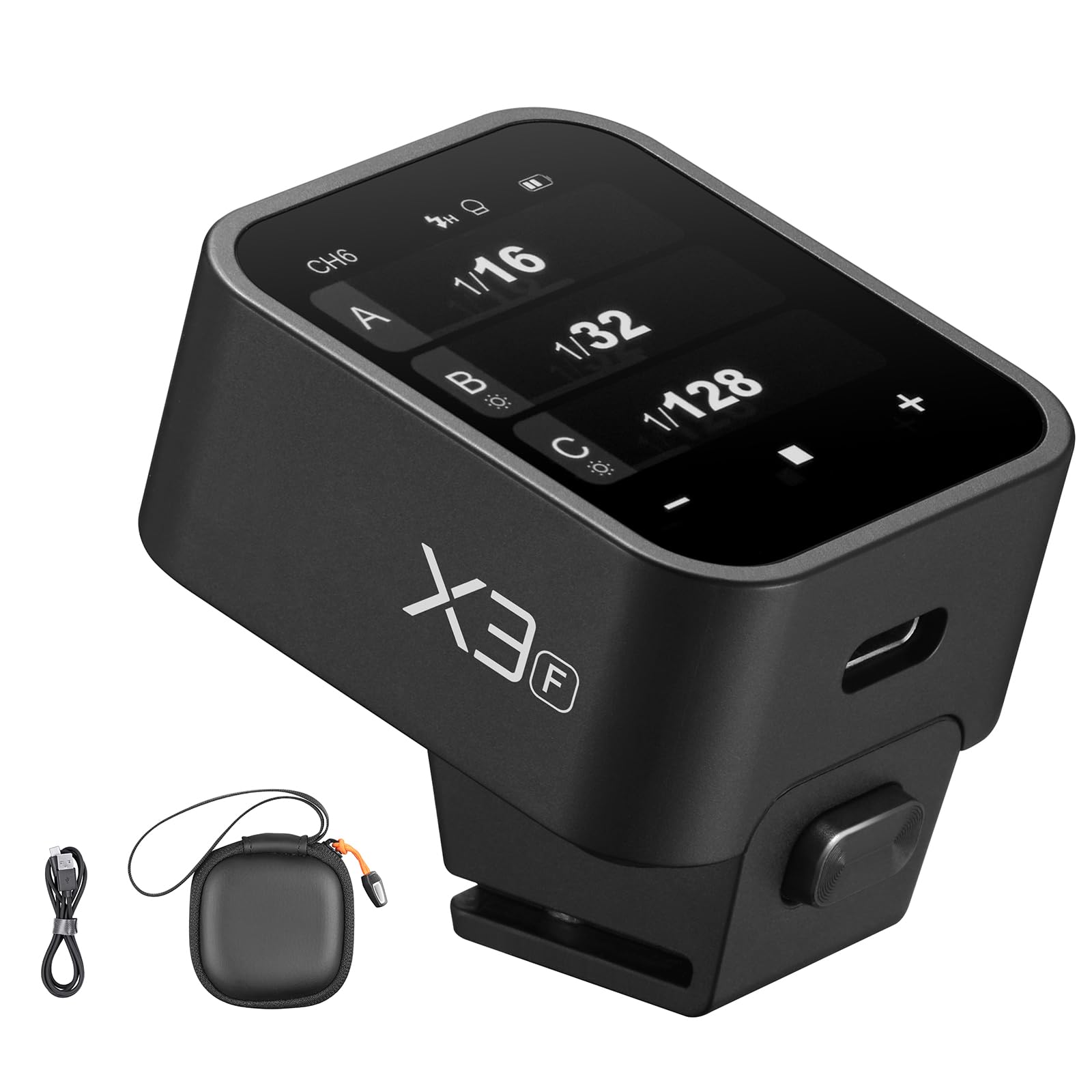 Godox X3F X3 F X3-F TTL Wireless Flash Trigger Compatible for Fujifilm Camera, OLED Touchscreen Flash Transmitter,Built-in Lithium Battery+Quick Charge