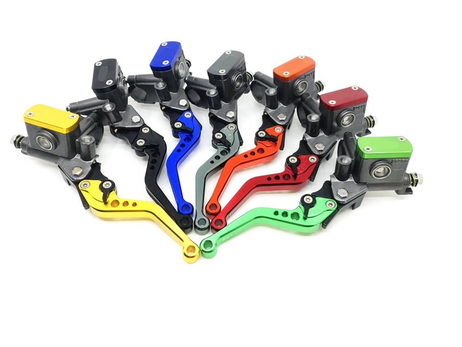 motocicleta freno Manetas Compatible con Honda Compatible con Yamaha Compatible con Kawasaki Cilindro Palanca de motocicleta Manillar Embrague hidráulico Motor de carreras 22 mm(Gold Left)