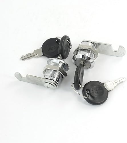 uxcell Caja de herramientas de 2 unidades de bloqueo de gabinete de rosca de 0.728 in de diámetro con llave diferente cerradura de leva con llaves