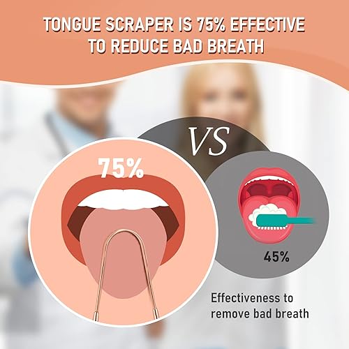 Miniatura 4 de Paquete de 8 raspadores de lengua de acero inoxidable, plata y oro rosa