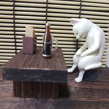 Amazon.co.jp: ガチャ 立ち飲み居酒屋セット 居眠り猫 計1セット