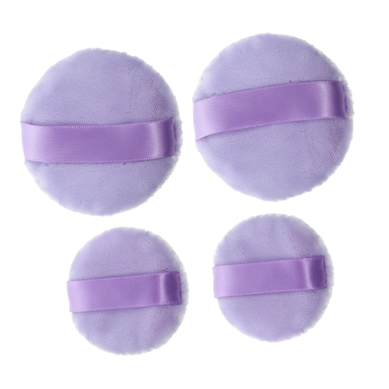 SOESFOUFU 4pcs Velvet Makeup Face Powder Pads Long Cotton Easy Application Suitable for Skins