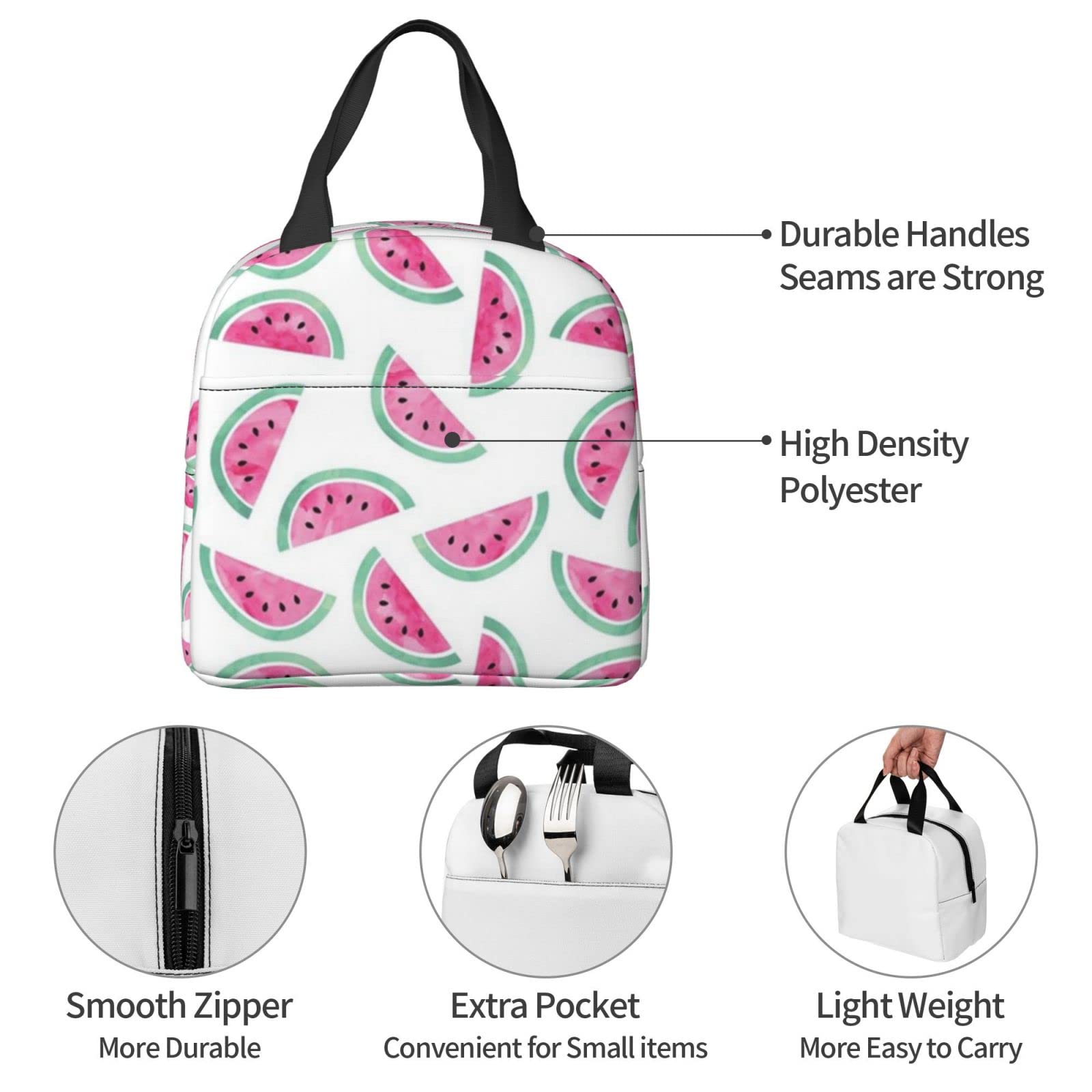 Amazon｜水彩スイカ バッグ ランチバッグ 保冷 お弁当箱 保温 保冷