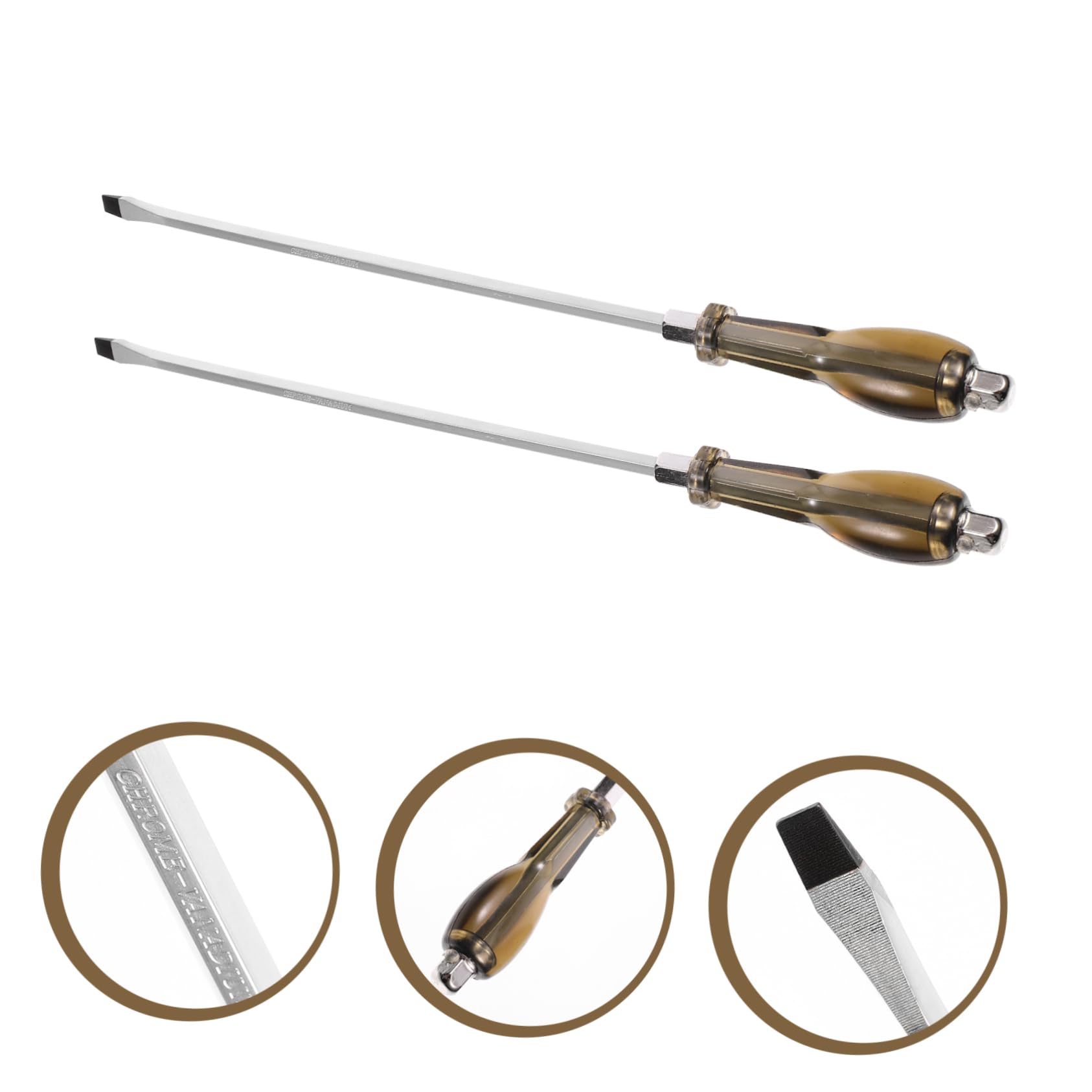 2 Set Cacciavite Magnetico Testa Piatta Angolato Avvitatore Cacciaviti Cacciavite Per Auto Riparazione Acciaio Cromo Vanadio Silver 2 Pezzi * 2