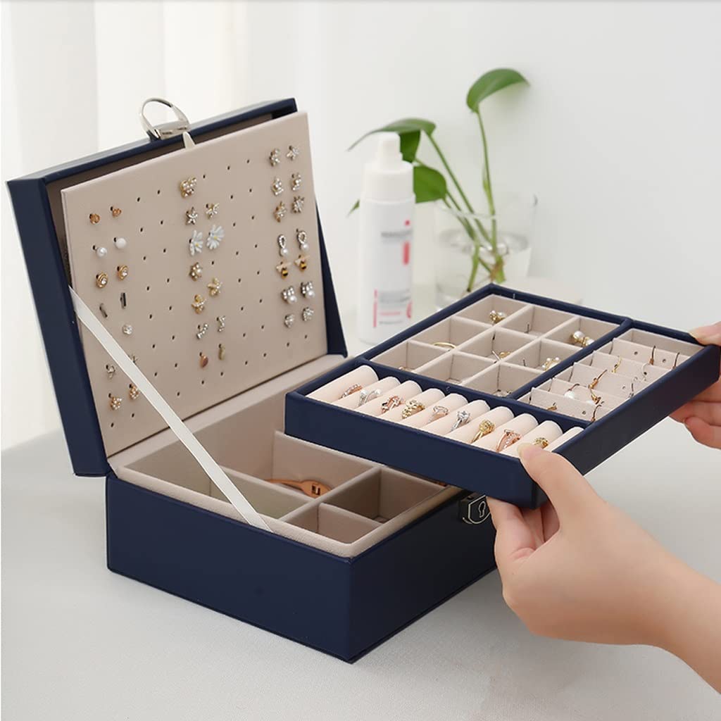 Schmuckschatulle, Schmuckschatulle, kleine Reise-Schmuck-Organizer-Box, PU-Leder, Schmuckaufbewahrung für Ringe, Schmuckschatullen, Geschenk für Frauen und Mädchen, Schmuck-Organizer interesting