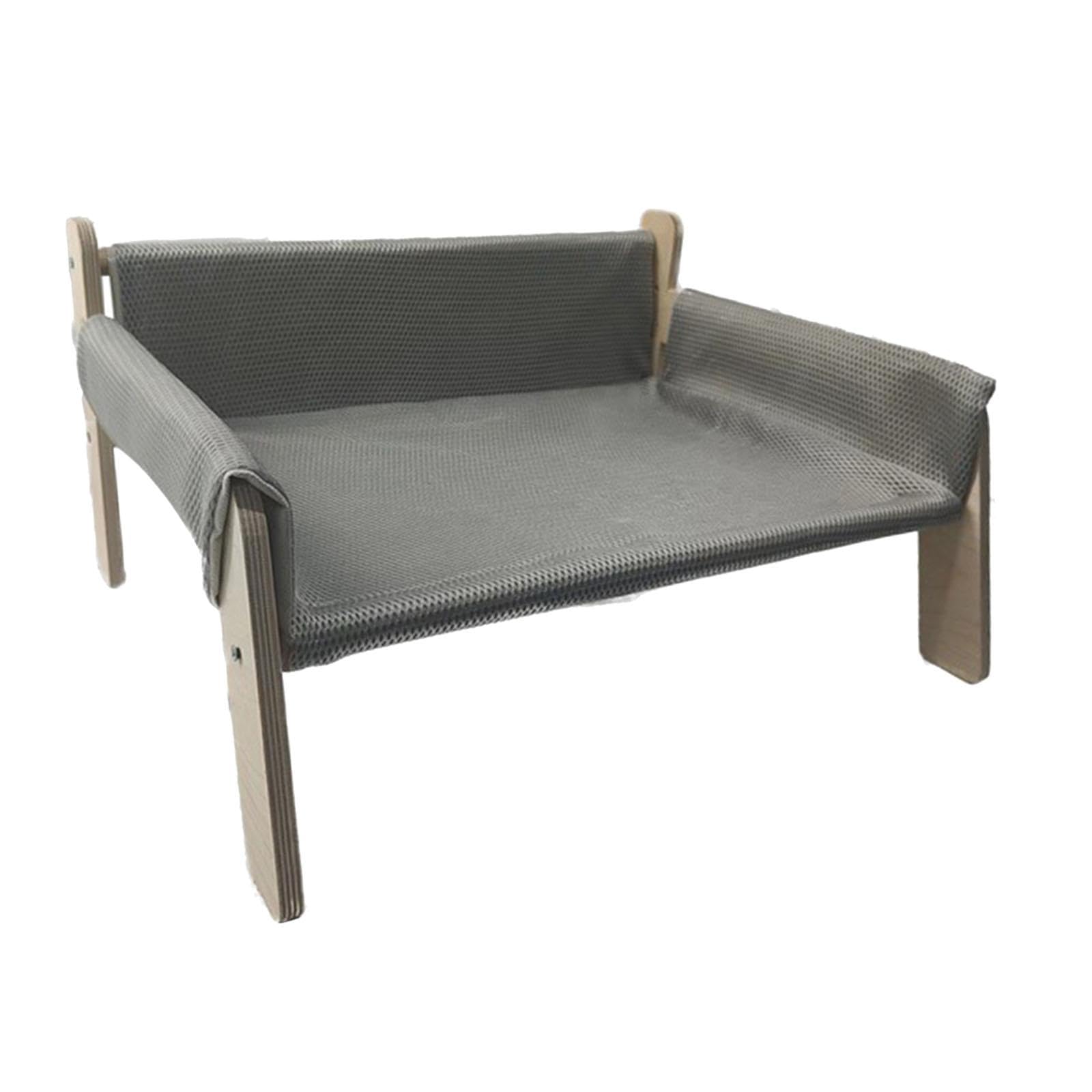 Amaca, Letto, Divano, Sedia da Gioco E Cuccia Resistente per Gatti, con Rivestimento Rimovibile E Stabile, Comoda Cuccia Rialzata per Gatti, Grigio