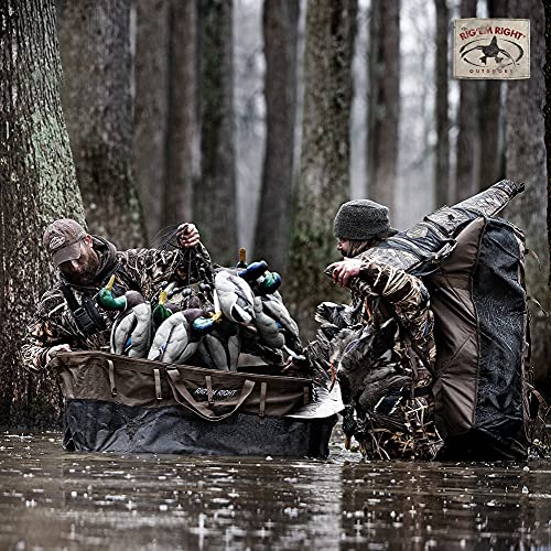 Rig'em Right Waterfowl Long Haul Bird Hunting Decoy Bag With Padded Floating Bottom And Padded Shoulder Straps - Holds 36 Duck Floaters When Open And 24 When Closed #TOP5