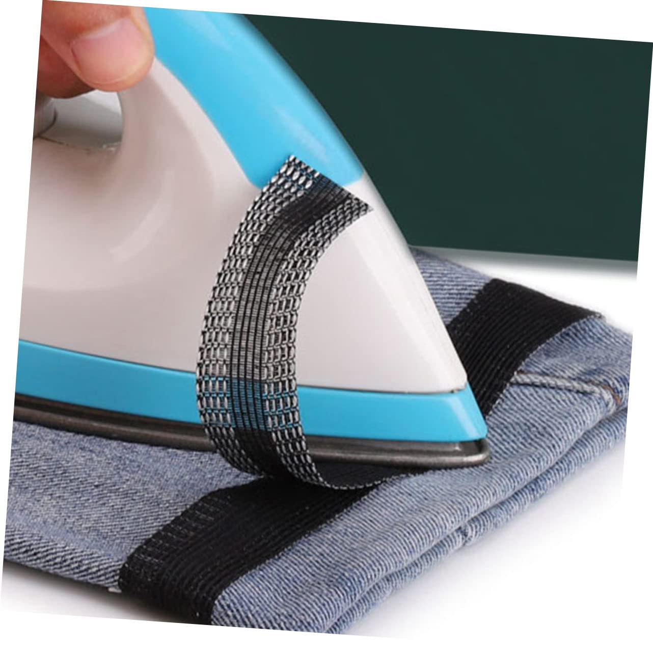 VILLCASE 5 Nastro Termoadesivo Per Orli Di Pantaloni Adesivo Per Riparazioni e Finiture Di Abbigliamento Facile Da Usare Per Jeans e Tessuti