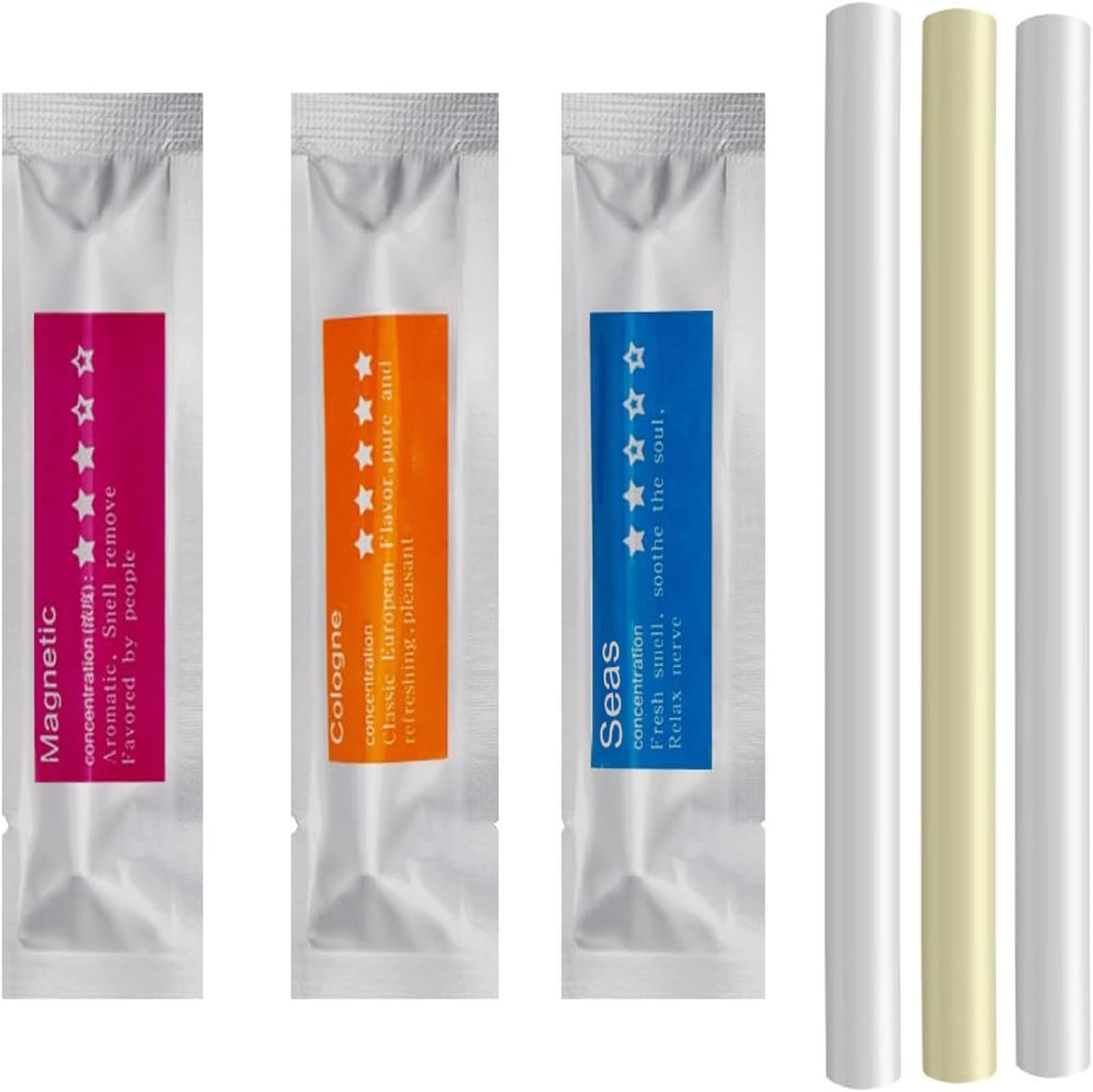 Refills for Solid Air Freshener, Replacement Aroma Bars - Aroma Sponge Sticks, 3pcs-5pcs(Cologne, Ocean, Magnetic, Lemon, Lavender)