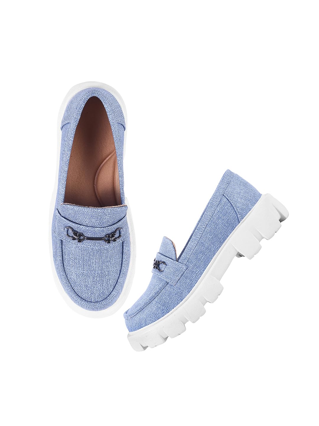 Trendy Lightweight Comfortable Alluring Extra Cushion Inner Sole Casual Loafer Shoes for Womens and Girls-image-44