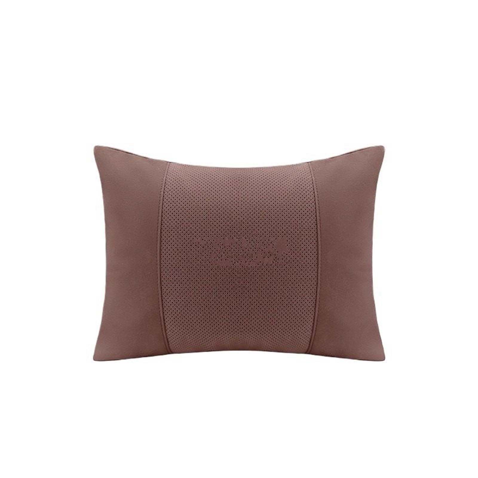 ATUMY Car Seat Pillow Fit For Skoda VRS Car Headrest Neck Support Lumbar Cushion Soft Neck Pillow Car Headrest(Brown 1)