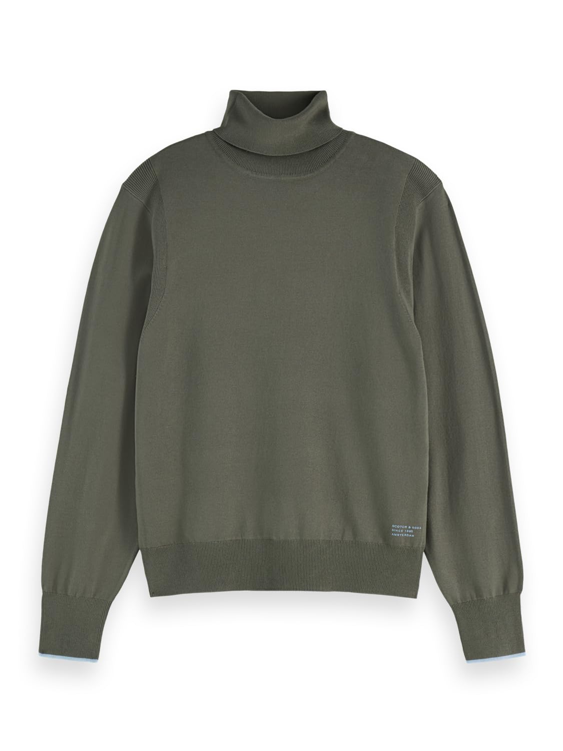 Scotch & Soda Womens Relaxed-fit Roll Neck Pullover Sweater, Thyme, M UK