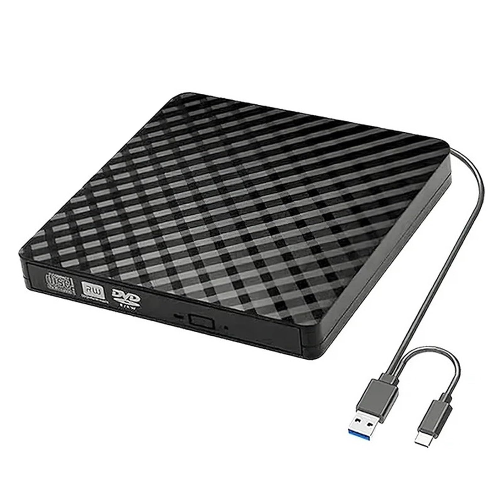 Lettore Dvd unità di Scrittura CD Dvd RW Esterna Sottile Lettore di Masterizzazione USB 3.0 Registratore di Trasferimento Dati Ad Alta velocità for PC Desktop Portatile(Black)
