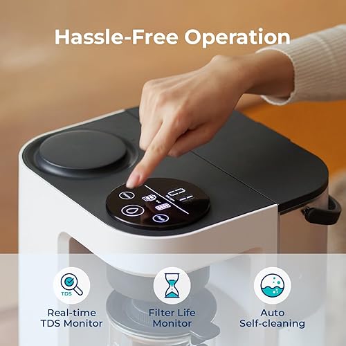 Miniatura 4 de Bluevua RO100ROPOT-Lite (UV) Sistema de ósmosis inversa Filtro de agua para encimera, purificación de 7 etapas con UV y remineralización, TDS y