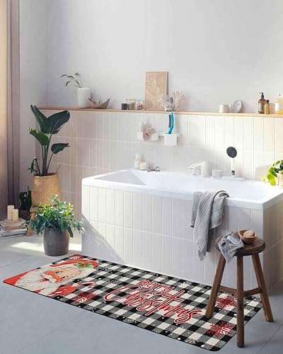 Miniatura 5 de Tapete de baño de Papá Noel para bañera, antideslizante, de secado rápido y absorbente, tierra de diatomeas, fregadero, dormitorio, cocina, lavable,