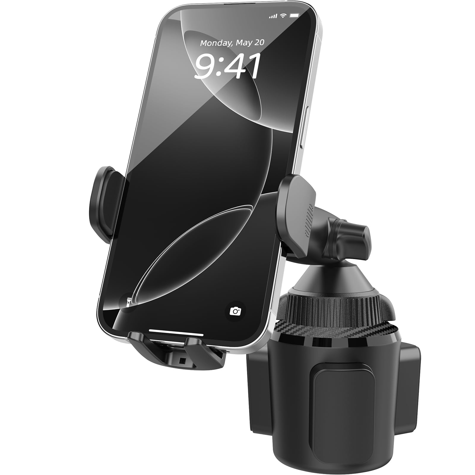 APPS2Car Car Phone Holder Cup Holder Phone Mount Adjustable Long Arm Cup Phone Holder Cradle Car Mount for iPhone Samsung Smartphones