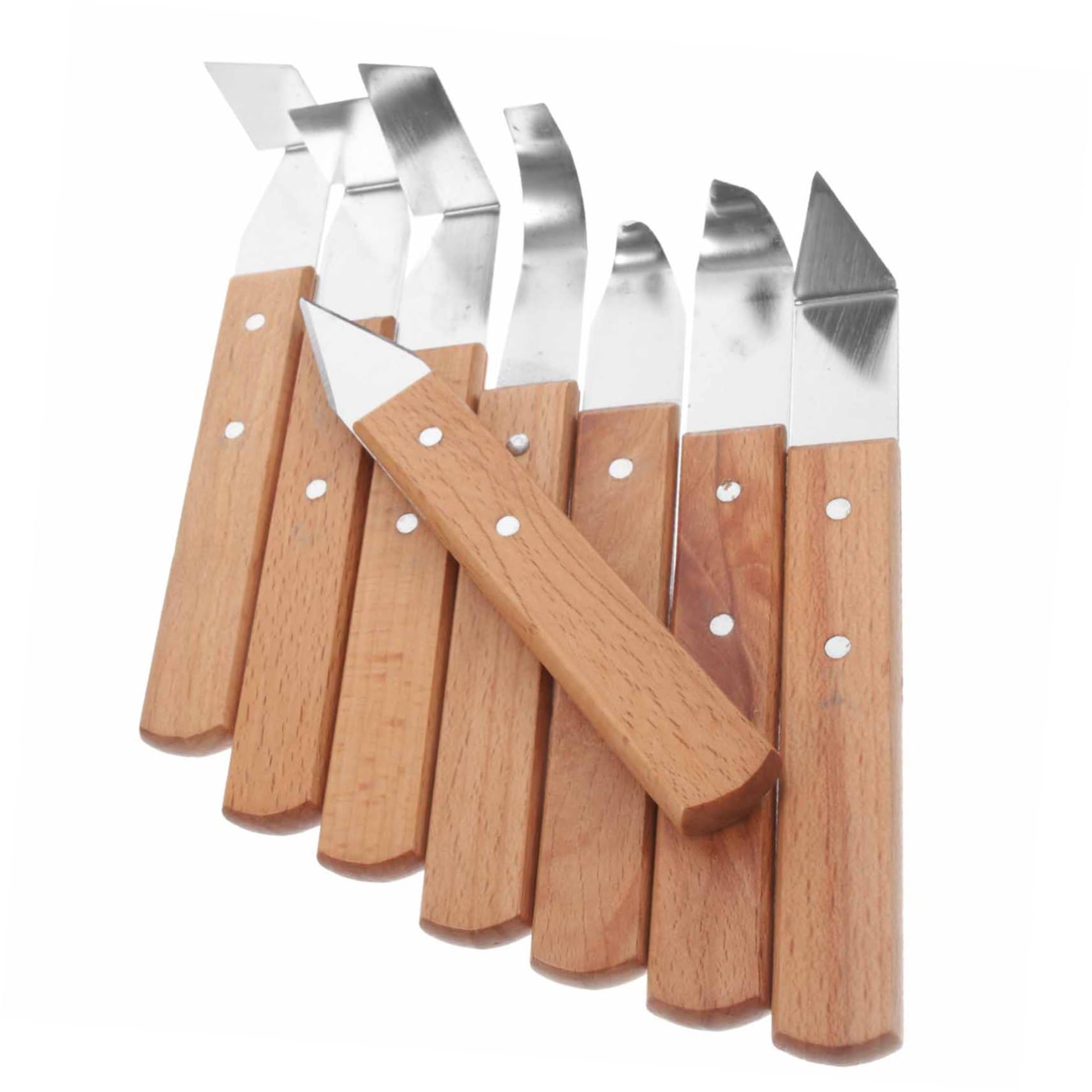 Artibetter Herramientas de Cerámica Juego de 8 Color Aleatorio de Acero Inoxidable Mango de Madera para Modelado y Esculpido Profesional de Arcilla
