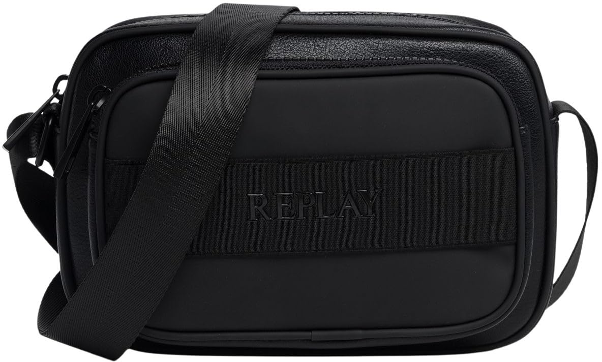 Replay Men Fm3744 Shoulder Bag, 0098 Black, Einheitsgröße