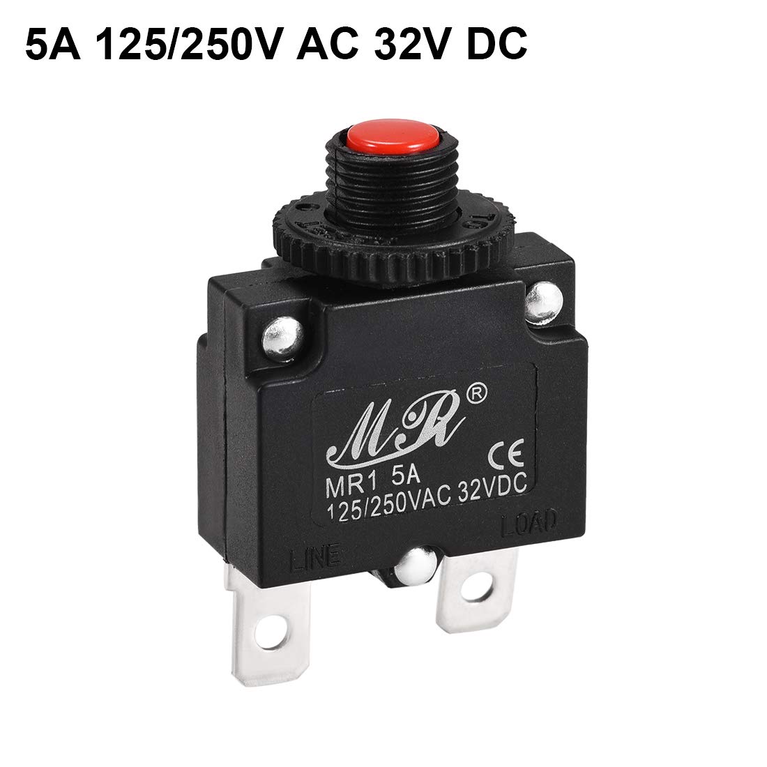 Uxcell 2PCS 12A Thermal Circuit Breakers, 125/250V AC,32V DC Manual Reset Push Button Overload Protector Circuit Breaker Waterproof Button Caps Quick Uxcell 2PCS 12A Thermal Circuit Breakers, 125/250V AC,32V DC Manual Reset Push Button Overload Protector Circuit Breaker Waterproof Button Caps Quick