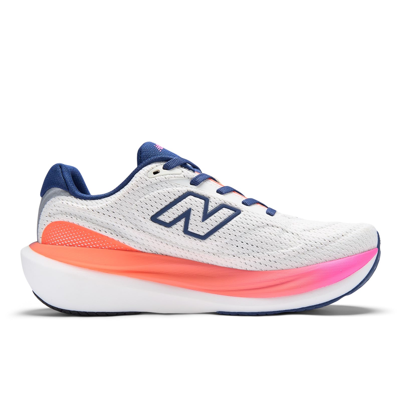 New Balance Fresh Foam X damskie buty do biegania, biało-granatowy, różowy, lekka i responsywna podeszwa środkowa Drop 6 mm, 206 g