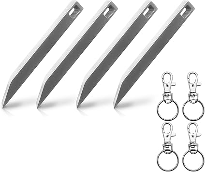 4PCS EDC Pry Bars - Heavy Duty Stainless Steel Keychain Multitool with Screwdriver & Bottle Opener, Compact for Everyday Carry