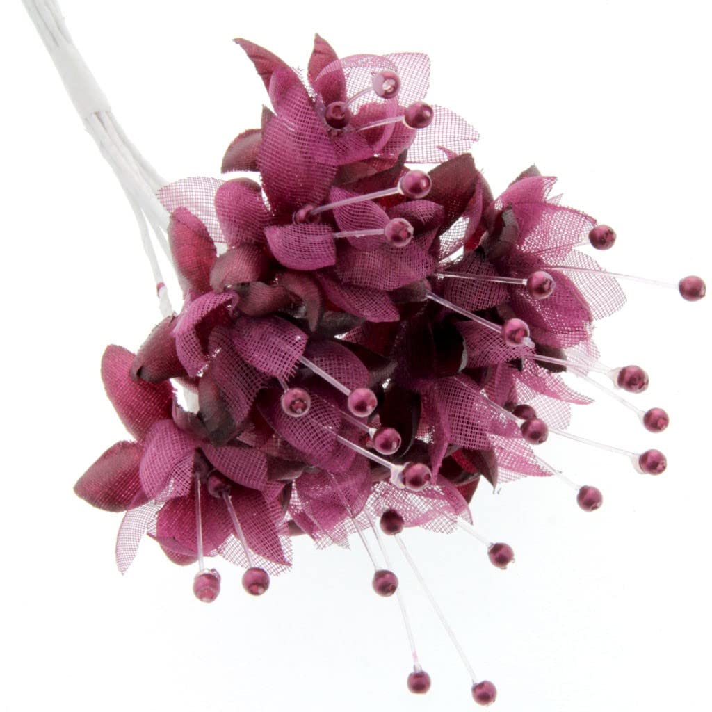 Corsage Creations - Pearled Baby's Breath - Burgundy (6 bunches x 12 stems)