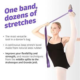 The PlumBand Stretch Band for Dance and Ballet - Premium Gift-Ready Package - Sizes for Kids & Adults - Improve Your Splits, Flexibility and Strength with Stretching (Plum Purple, Regular)