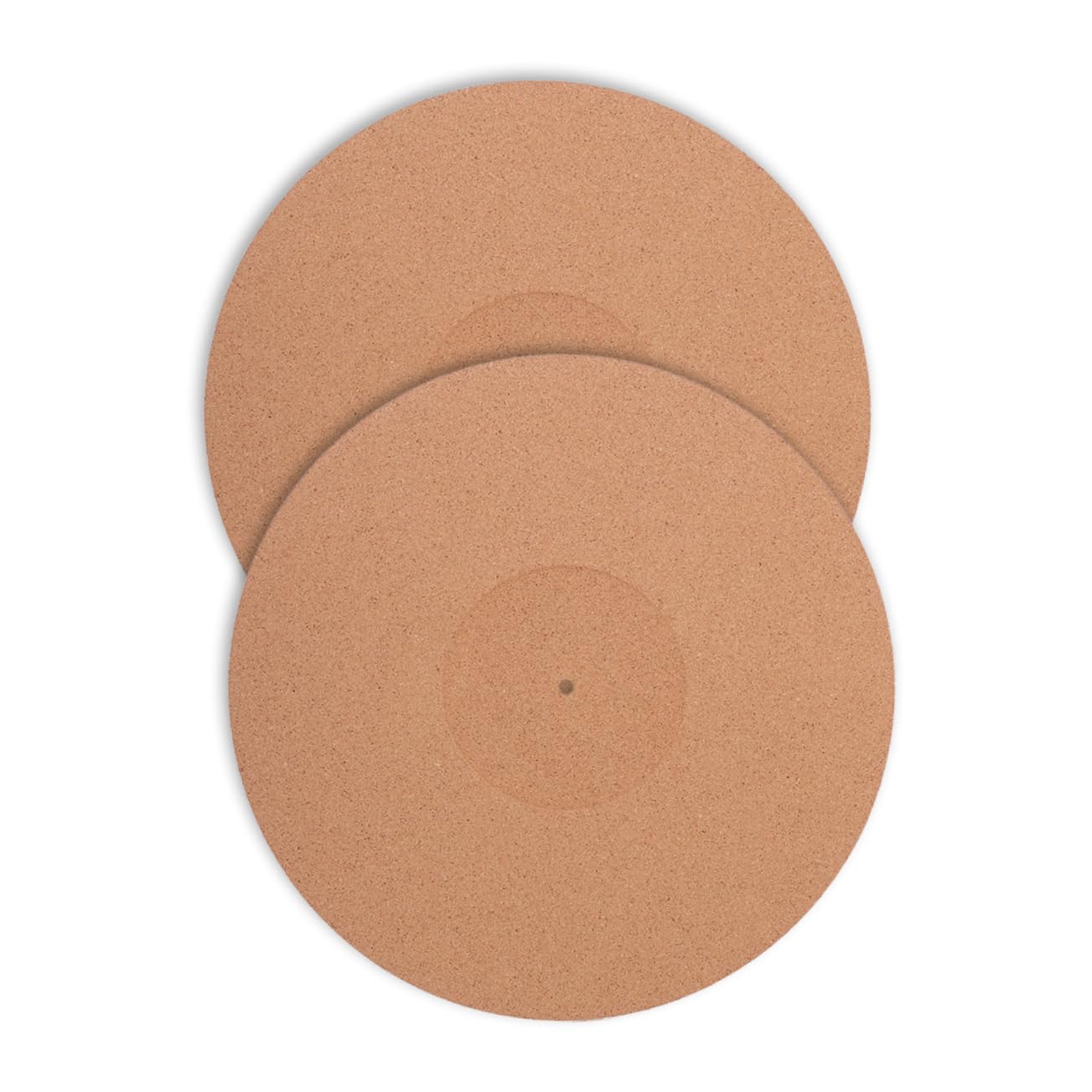 GALPADA 2pcs Cork Vinyl Record Mats Static Turntable Cushions for Improved Sound Quality Lightweight Slipmats for Record Player Replacement for Old Mats