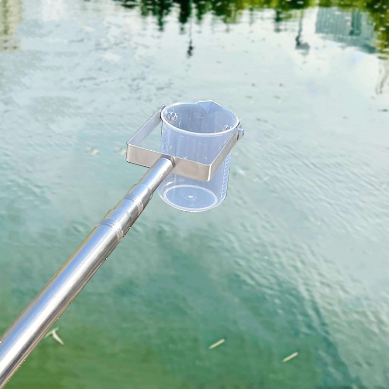 Kit di campionamento dell'acqua per test di liquidi portatili in laghi e stagni, include tazza di raccolta per una facile raccolta dei campioni