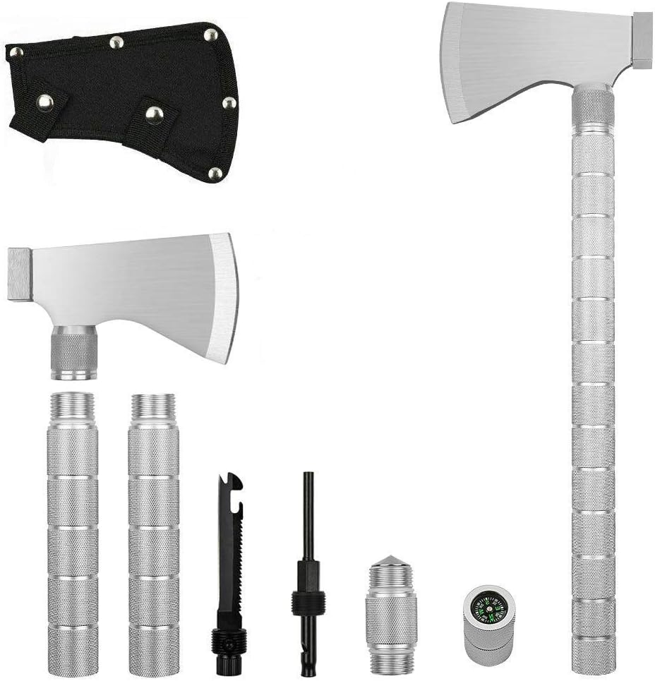 IUNIO Camping Axe Multitool Hatchet Survival Kit Tactical