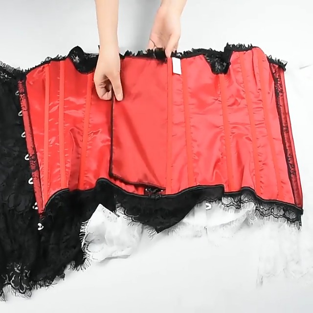 SYDUZAX Bustiers Et Corsets Femme - Corset Underbust Et Bustier Sexy Top Gothique Dentelle Floral Lingerie Grande Taille - Vintage Corset Robe Femme - Costume Halloween