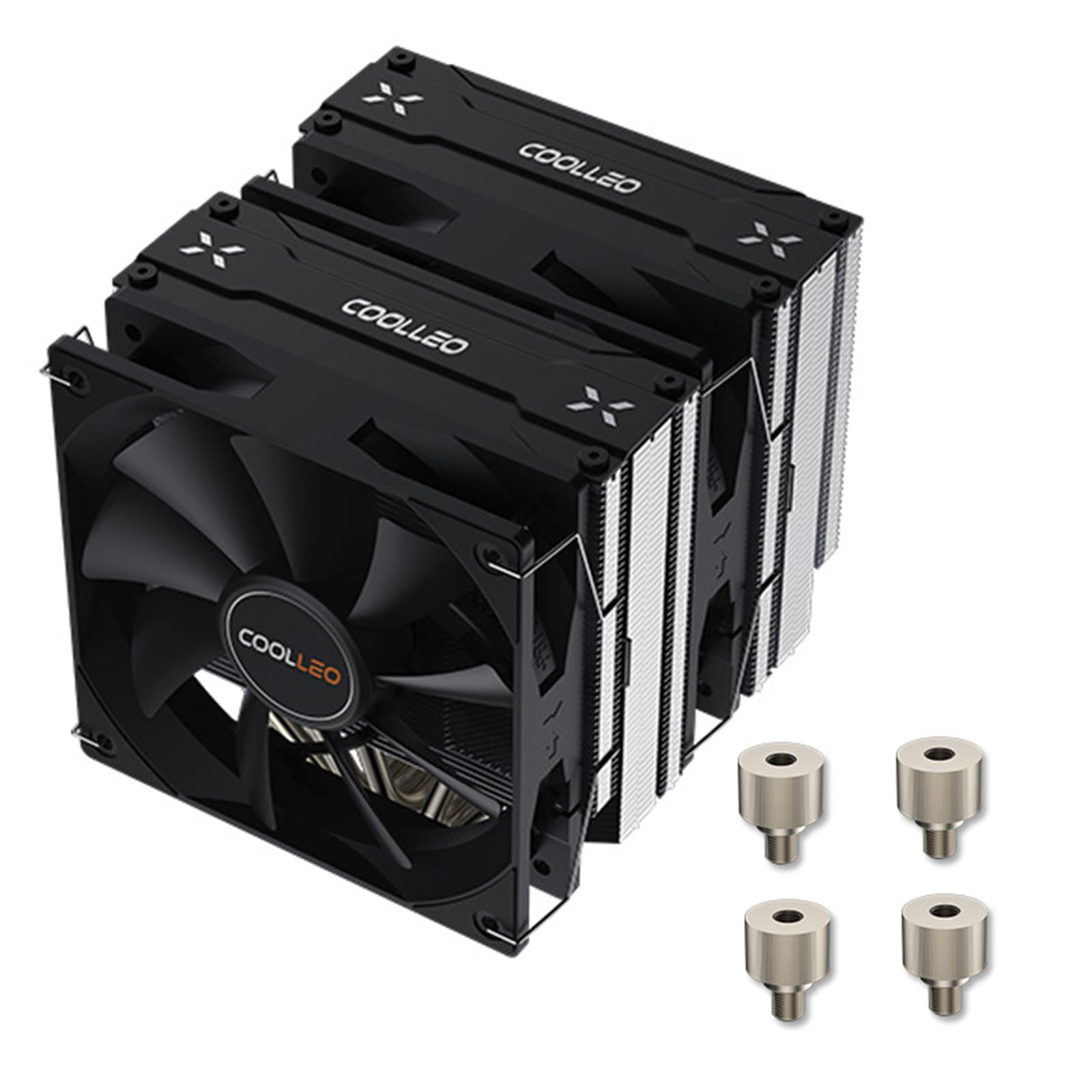 Leiser Gehäuselüfter mit Kupferrohren für effektive Kühlung des LGA1200 1700 115X Gehäuses 6 Heatpipes Luftgekühlter Kühler Leiser Lüfter
