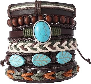 Gothic Bracelet Adjustable Punk Braided Leather Multilayer Grunge Set Bracelets Emo Metal Cuff Wrap Bangles Meaningful Gift