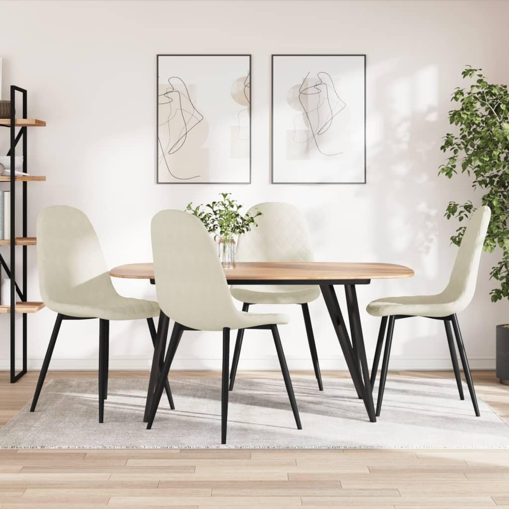 Lot De 4 Chaises De Salle à Manger En Bois Blanc/naturel VidaXL - Neuf En Emballage